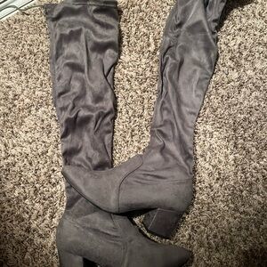 Charlotte Russe new over the knee grey suede boots